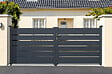 CASANOOV - Casanoov Portail battant 3,5 m VOGEL H.120  cm aluminium gris - vignette