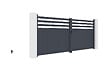 CASANOOV - Casanoov Portail battant 4 m NEVIS H.160  cm + 2 poteaux H.190  cm aluminium gris - vignette