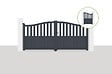 CASANOOV - Casanoov Portail battant 3x1,4 m MEIJE + Portillon 1m MEIJE H.1,4 m gris - vignette