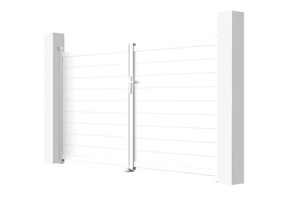 CASANOOV - Casanoov Portail battant motorisé 3 m EIGER H.160  cm blanc + Motorisation BUNKER B500 - large