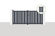 CASANOOV - Casanoov Portail battant 3x1,4 m VEYMONT + Portillon 1m VEYMONT H.140  cm gris - vignette