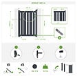 CASANOOV - Casanoov Portail battant 3x1,4 m VEYMONT + Portillon 1m VEYMONT H.140  cm gris - vignette