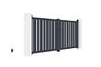 CASANOOV - Casanoov Portail battant 3x1,4 m VEYMONT + Portillon 1m VEYMONT H.140  cm gris - vignette