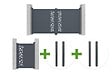 CASANOOV - Casanoov Portail battant 3 m SUNNY H.160  cm aluminium gris + Portillon 1m SUNNY H.160  cm + 4 poteaux ELDA - vignette