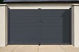 CASANOOV - Casanoov Portail battant 3,5 m EIGER H.180  cm aluminium gris - vignette
