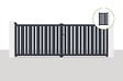 CASANOOV - Casanoov Portail battant 4 m H.140  cm VEYMONT + Portillon 1m VEYMONT H.140  cm gris - vignette