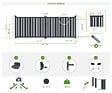 CASANOOV - Casanoov Portail battant 4 m H.140  cm VEYMONT + Portillon 1m VEYMONT H.140  cm gris - vignette