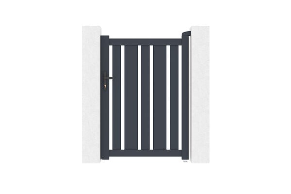 CASANOOV - Casanoov Portail battant 4 m H.140  cm VEYMONT + Portillon 1m VEYMONT H.140  cm gris - large