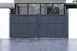 CASANOOV - Casanoov Portail battant 3,4 m HALTI H.140  cm alu + portillon HALTI H.140  cm GRIS - vignette