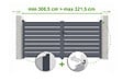 CASANOOV - Casanoov Portail battant ajustable en largeur 3 m VOGEL H.160  cm alu gris - vignette