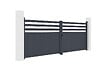 CASANOOV - Casanoov Portail battant 4 m NEVIS H.140  cm + 2 poteaux H.166  cm aluminium gris - vignette
