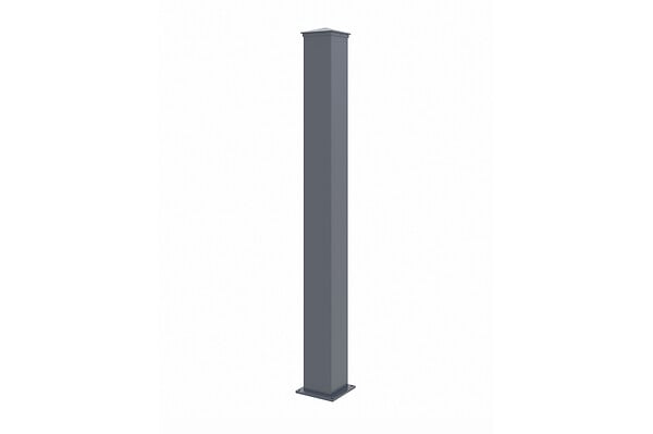 CASANOOV - Casanoov Portail battant 4 m MEIJE H.140  cm alu + 2 poteaux EIFEL 15x15  cm H.166  cm GRIS - large