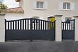 CASANOOV - Casanoov Portail battant 3,4x1,4 m MEIJE + Portillon 1m MEIJE H.1,4 m gris - vignette