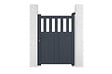 CASANOOV - Casanoov Portail battant 3 m SANTIS H.140  cm + Portillon 1m SANTIS H.140  cm aluminium gris - vignette