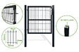 CASANOOV - Casanoov Portail battant grillagé 3 m RAZO H.100  cm + Portillon 1m RAZO H.100  cm Gris - vignette
