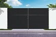 CASANOOV - Casanoov Portail battant acier 3,5 m NALI H.180  cm noir + Portillon H.180  cm noir - vignette