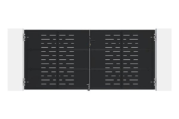 CASANOOV - Casanoov Portail battant acier L.3,5 m NALI ARLBERG H.160   cm noir mat - large