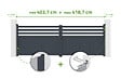 CASANOOV - Casanoov Portail battant ajustable en largeur 4 m NEVIS H.140  cm alu gris - vignette