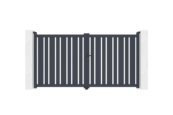 CASANOOV - Casanoov Portail battant 3 m VEYMONT H.160  cm aluminium gris - large