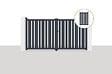 CASANOOV - Casanoov Portail battant 3x1,6 m VEYMONT + Portillon 1m VEYMONT H.160  cm gris - vignette