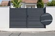 CASANOOV - Casanoov Portail battant 3 m CALANCIA H.180  cm lames persiennes aluminium gris + moteur RANGER B150 - vignette