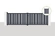 CASANOOV - Casanoov Portail battant 4x1,2 m VEYMONT + Portillon 1m VEYMONT H.120  cm gris - vignette