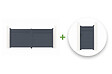 CASANOOV - Casanoov Portail battant 3,5 m CARPATIA H.180  cm + Portillon 1m CARPATIA H.180  cm aluminium gris - vignette