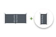 CASANOOV - Casanoov Portail battant 4 m SUNNY H.180  cm + Portillon 1m SUNNY H.180  cm aluminium gris - vignette