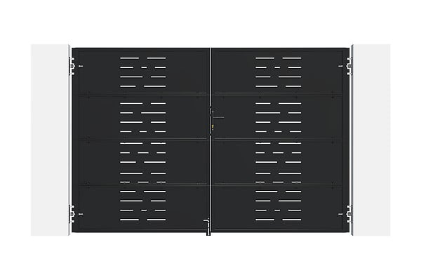 CASANOOV - Casanoov Portail battant acier L.3 m NALI ARLBERG H.200  cm noir mat - large