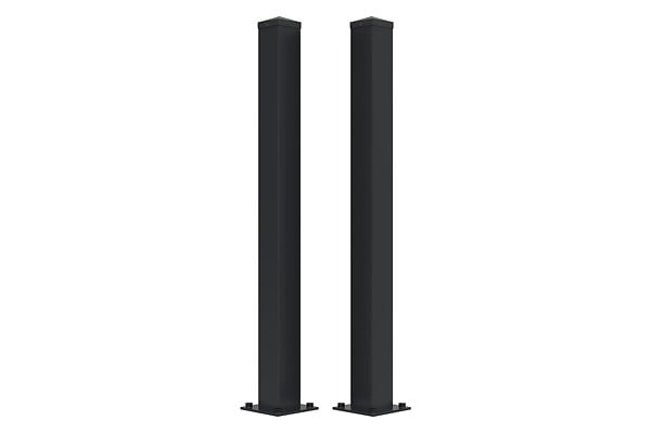 CASANOOV - Casanoov Portail battant acier noir mat 3 m NALI VELETA H.120  cm + 2 poteaux 10x10 acier CARMO - large