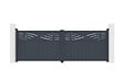 CASANOOV - Casanoov Portail battant 4 m HALTI H.140  cm aluminium gris - vignette