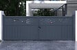 CASANOOV - Casanoov Portail battant 4 m HALTI H.140  cm aluminium gris - vignette