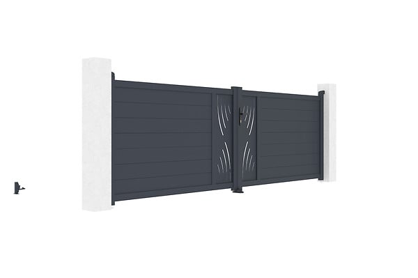 CASANOOV - Casanoov Portail battant 4 m VELETA H.120  cm alu + motorisation BUNKER B500 - large