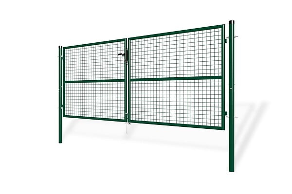 CASANOOV - Casanoov Portail battant grillagé 3 m OLGA H.130  cm + Portillon 1m OLGA H.130  cm Vert - large