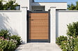 CASANOOV - Casanoov Portail bois composite battant 3m ATHOS H.140 cm teck avec cadre aluminium + portillon composite ATHOS 1m H.140 cm - vignette