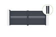 CASANOOV - Casanoov Portail battant 3,5 m CIMONE H.140  cm alu gris + 2 poteaux 20x20  cm H.166 cm - vignette