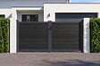 CASANOOV - Casanoov Portail en lames composites battant 3 m ATHOS H.140  cm gris anthracite - vignette