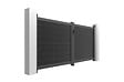 CASANOOV - Casanoov Portail en lames composites battant 3 m ATHOS H.140  cm gris anthracite - vignette