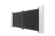 CASANOOV - Casanoov Portail en lames composites battant 3 m ATHOS H.140  cm gris anthracite - vignette