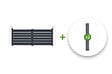 CASANOOV - Casanoov Portail battant 3 m VOGEL H.120  cm + 2 poteaux H.166  cm aluminium gris - vignette