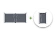 CASANOOV - Casanoov Portail battant 4 m VELETA H.180  cm + Portillon 1m VELETA H.180  cm aluminium gris - vignette