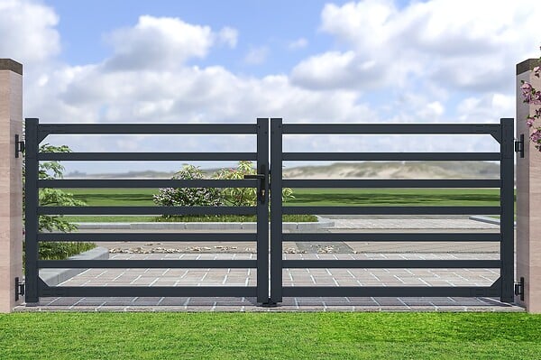 CASANOOV - Casanoov Portail battant 3 m ANTELAO H.110  cm aluminium gris - large