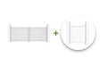 CASANOOV - Casanoov Portail battant 3 m VOGEL H.120  cm + Portillon 1m VOGEL H.120  cm aluminium blanc - vignette