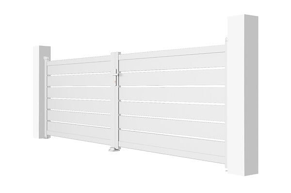 CASANOOV - Casanoov Portail battant 4 m VOGEL H.120  cm blanc aluminium - large