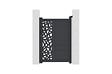 CASANOOV - Casanoov Portail battant 3 m RUIVO H.140  cm + Portillon 1m RUIVO H.140  cm aluminium gris - vignette