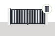 CASANOOV - Casanoov Portail battant 3,5x1,6 m VEYMONT + Portillon 1m VEYMONT H.160  cm gris - vignette