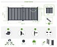 CASANOOV - Casanoov Portail battant 3,5x1,6 m VEYMONT + Portillon 1m VEYMONT H.160  cm gris - vignette