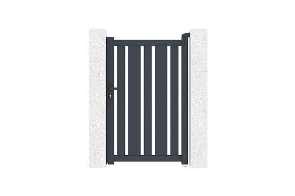 CASANOOV - Casanoov Portail battant 3,5x1,6 m VEYMONT + Portillon 1m VEYMONT H.160  cm gris - large