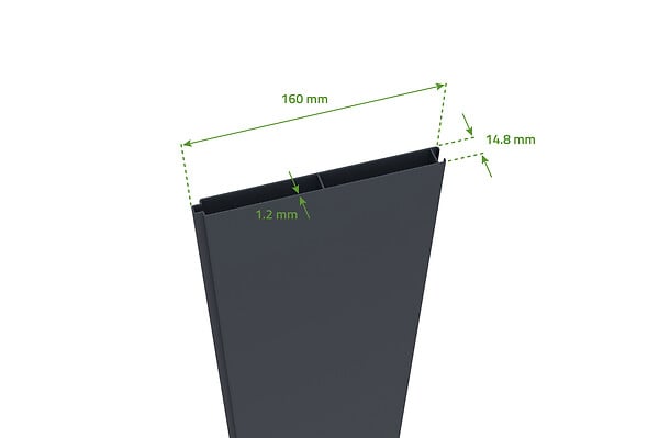 CASANOOV - Casanoov Portail battant 3 m DOLOMITE SUNNY H.140  cm aluminium gris - large