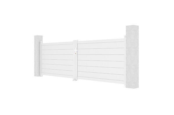 CASANOOV - Casanoov Portail battant 3,5 m EIGER H.115 aluminium blanc - large